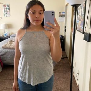 Long grey halter top